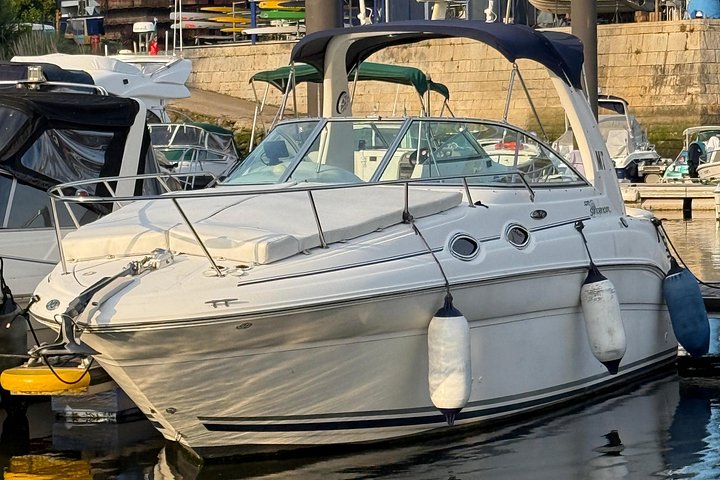 Quiet private yacht cruise along the bridges of the Douro River